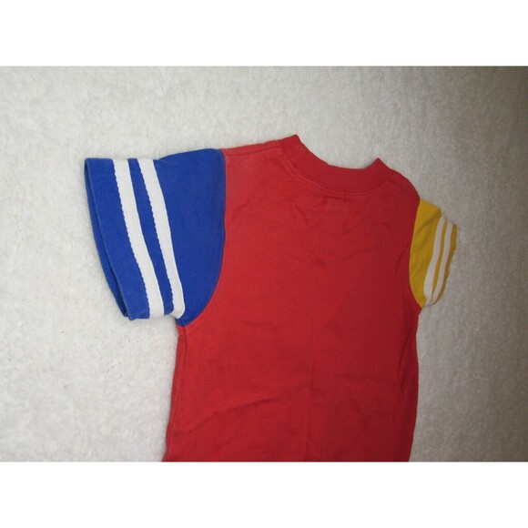 Baby GAP Red Primary Color Block Short Sleeve Romper One Piece Snap Crotch 3-6M - Picture 12 of 12